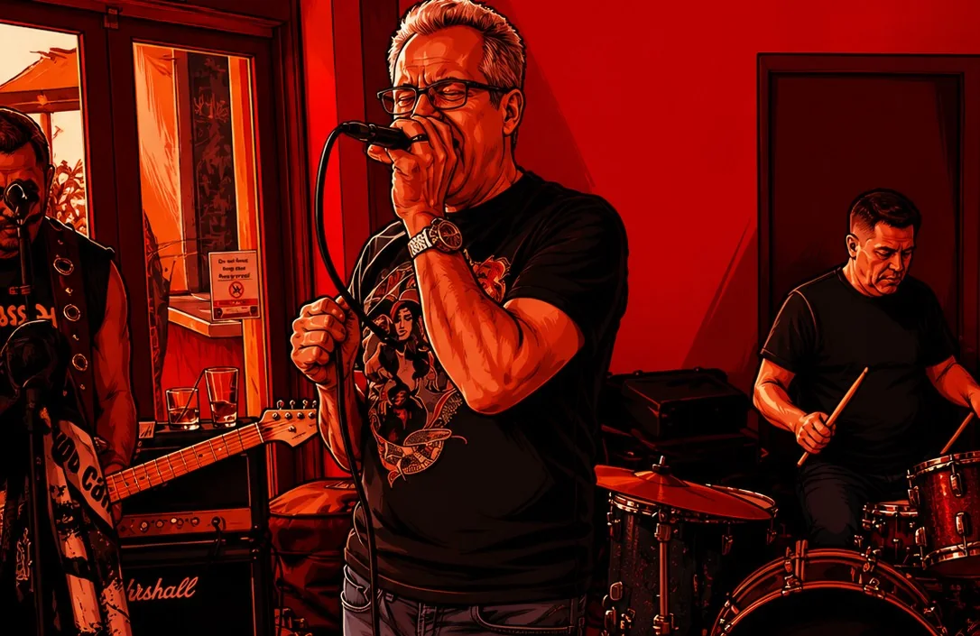Michael Labrecque performing with The 212 Band